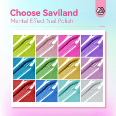 Close-up of the SAVILAND brush applying polish with smooth control.