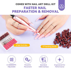 SAVILAND perceuse à ongles électrique avec embouts professionnels