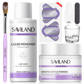 SAVILAND poudre acrylique claire 30 g pour finition naturelle et adhérence