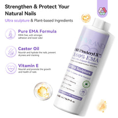 Étiquette SAVILAND SSPro X Pure EMA Monomer, odeur faible et confort d’utilisation.