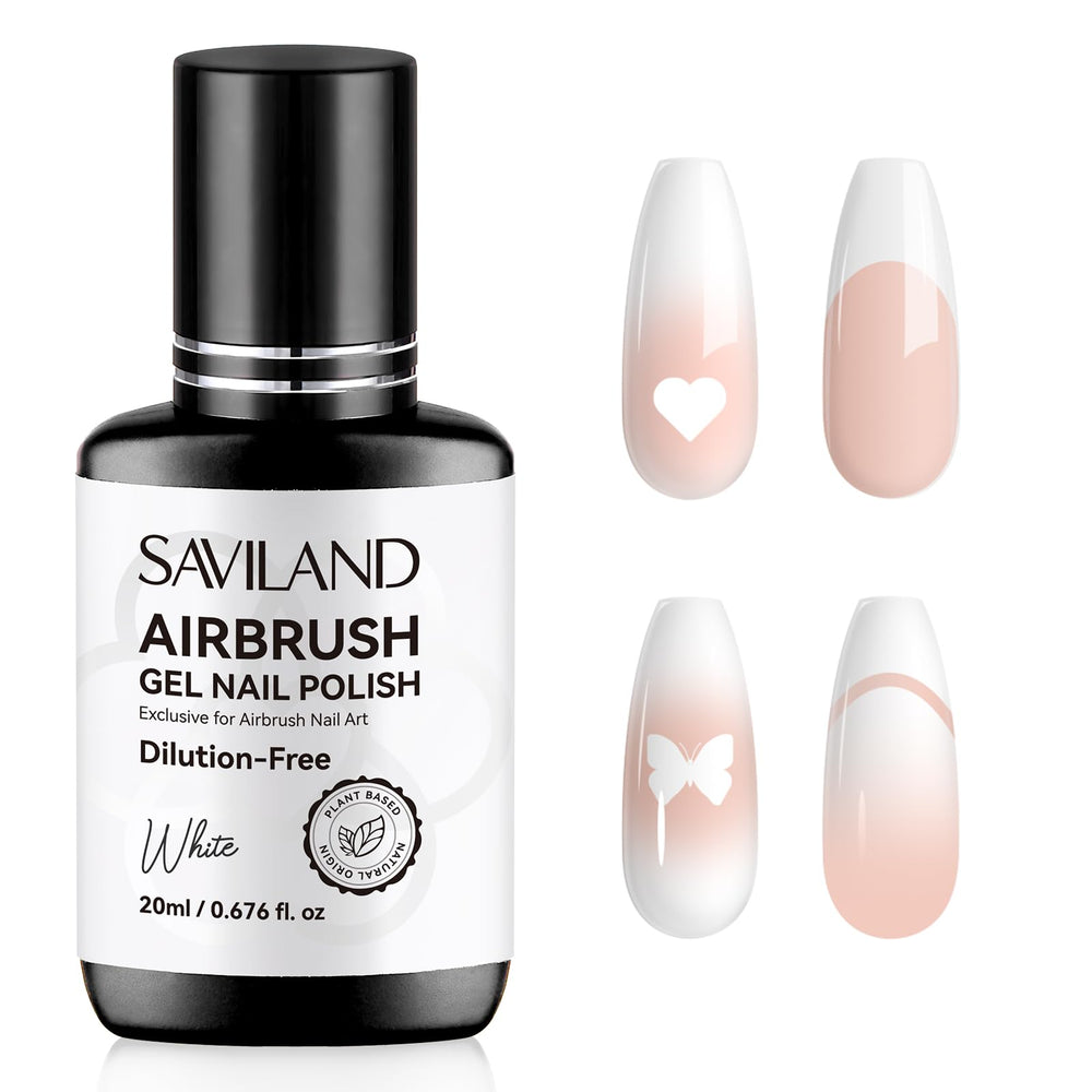 SAVILAND Vernis Gel Blanc, application homogène pour des ongles impeccables.