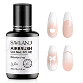 SAVILAND Vernis Gel Blanc, application homogène pour des ongles impeccables.