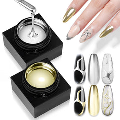 SAVILAND Vernis gel métal argent miroir pour un effet brillant sur ongles
