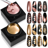 SAVILAND vernis métallique chrome rose dore pour un effet miroir sur ongles.