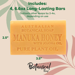 Savon Australian Botanical Soap moulage triple, barre durable et riche en mousse