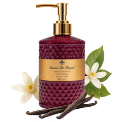 Savon De Royal: bouteille luxueuse jasmin-vanille-santal, parfum durable et hydratant