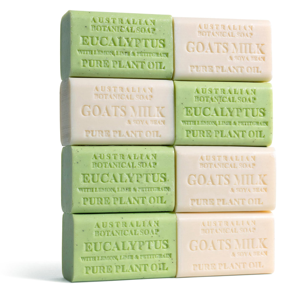 Savon australien botanique pour homme à l’eucalyptus, barre longue durée.