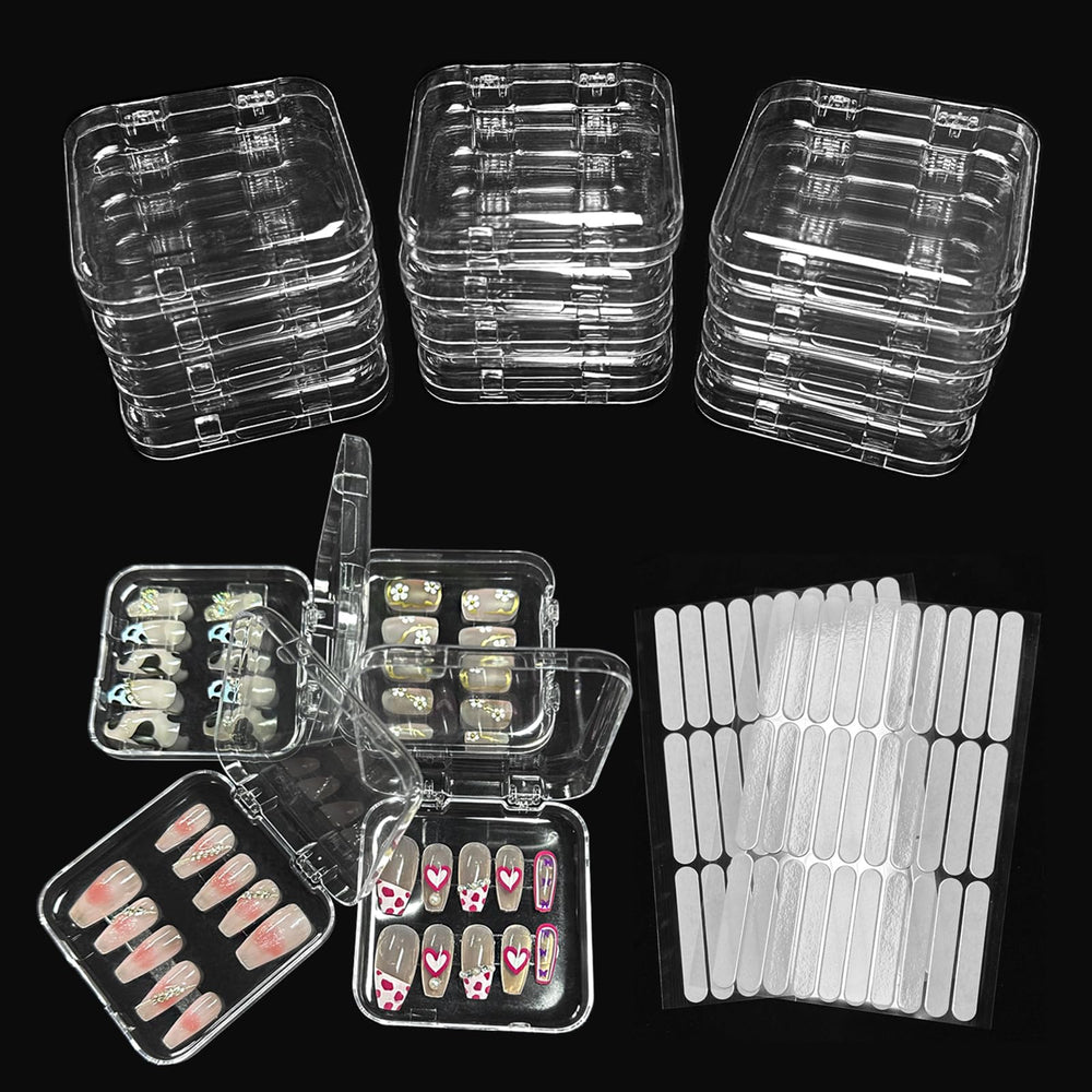 Sawvolker boîtes transparentes pour ongles — affichage clair et pratique.