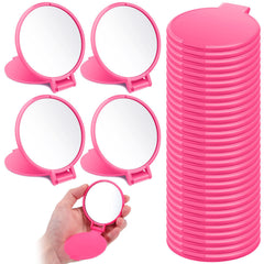 Saysurey miroir compact rose rouge, idéal pour retouches maquillage en déplacement.
