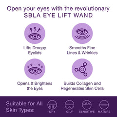SBLA Eye Lift Wand – flacon montrant la texture fluide prête à l’application.