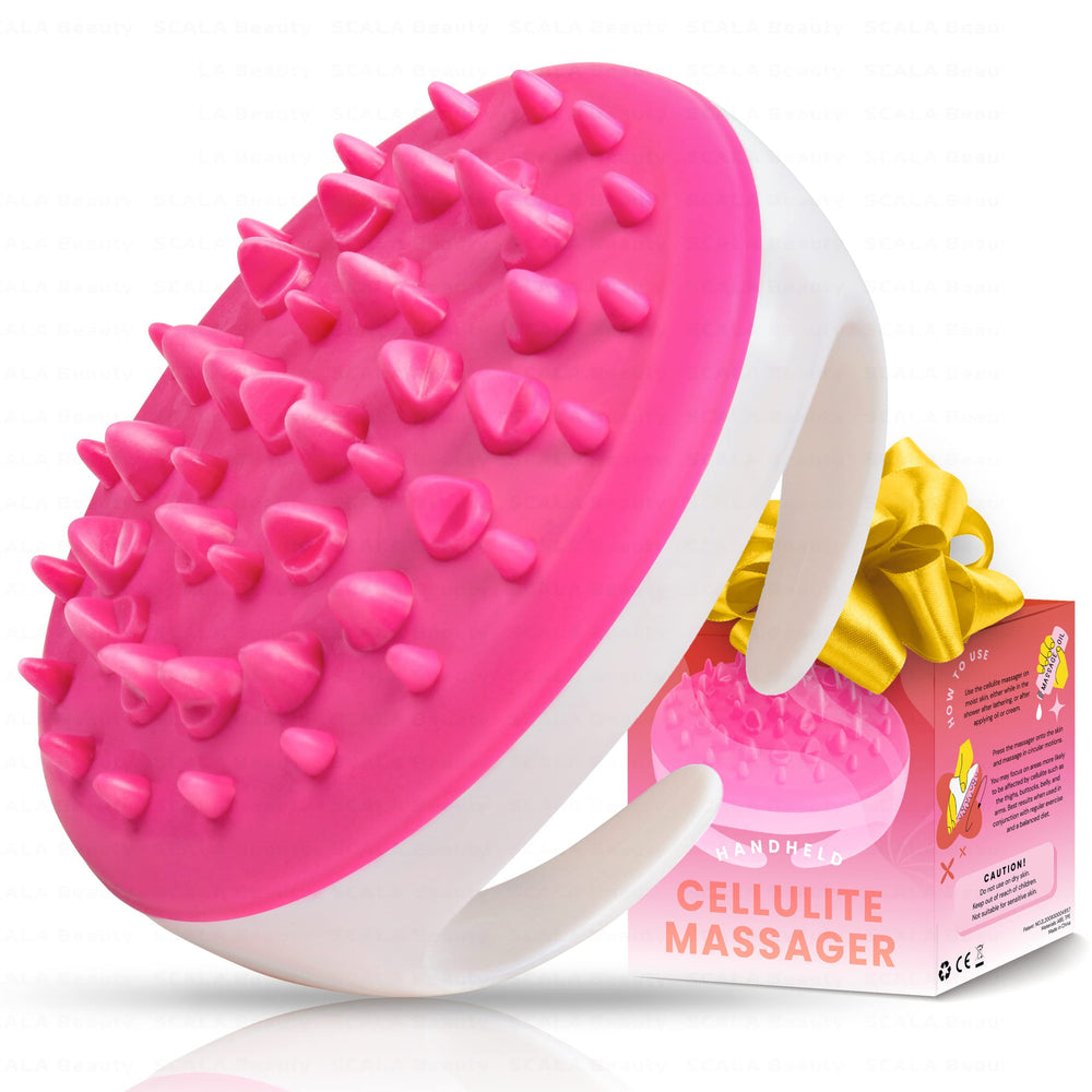 Gant massage Scala pour stimuler la peau et préparer l’application du soin cellulite.