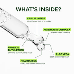 Application capillaire Bio-Pilixin : massage ciblé sur le cuir chevelu.