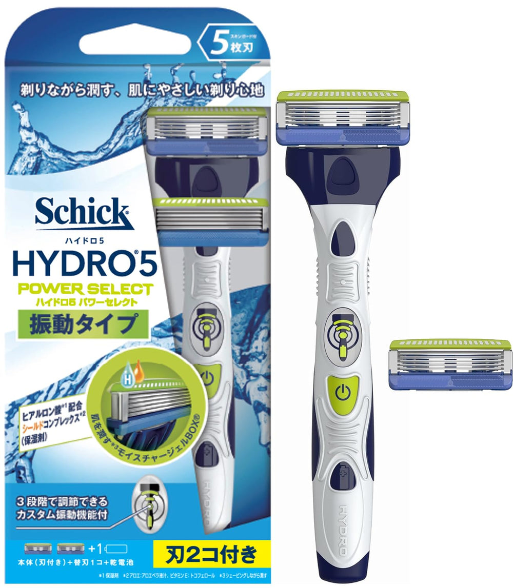 Schick Hydro 5 Power Select – support double avec lame pour un rasage précis.