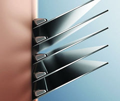 Schick Hydro 5 garde-barre agrandi pour étirer la peau et lisser le rasage.