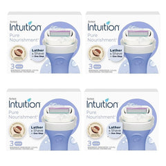 Détail hydratant : lait de coco et huile d’amande sur Schick Intuition Pure Nourishment pour une douceur nourrissante.