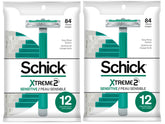 Schick ST2: emballage 12 rasoirs jetables, pratique pour les routines quotidiennes.