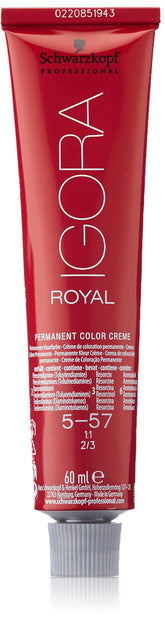 Igora Royal 5-57, bouteille 60 ml; couleur durable et vibrante sur cheveux gris.