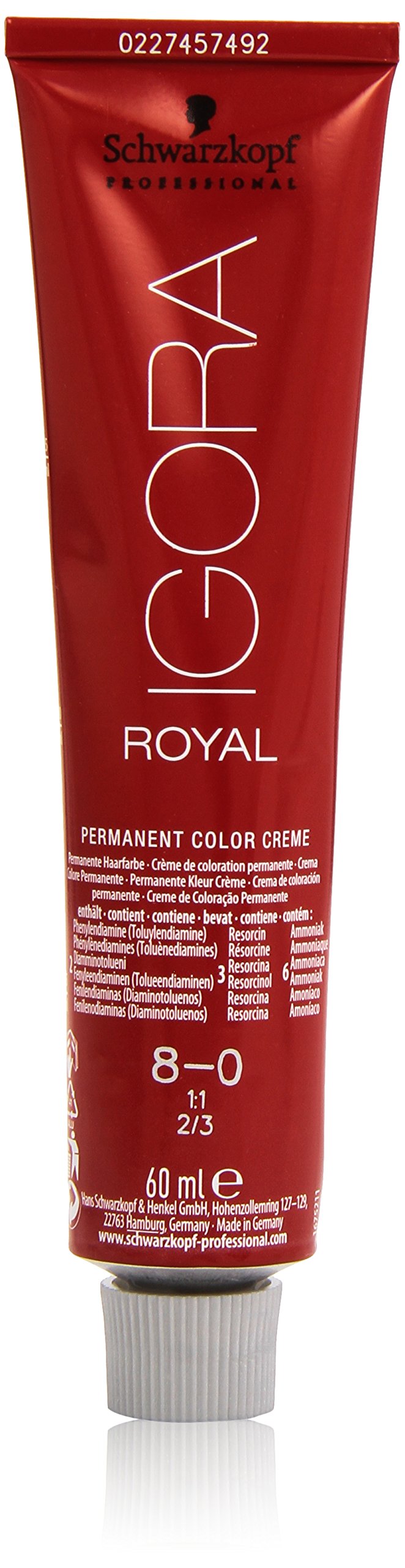 Schwarzkopf Igora Royal 8-0, flacon 60 ml pour blond naturel et éclat
