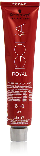 Schwarzkopf Igora Royal 8-0, flacon 60 ml pour blond naturel et éclat