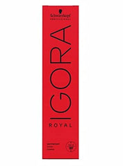 Schwarzkopf Igora Royal 8-77, application sur cheveux blond cuivré, résultat durable et éclatant.