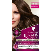 Schwarzkopf Keratin Color crème 4.0 Cappuccino, couleur riche et homogène.