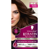 Schwarzkopf Keratin Color crème intense cacao offrant une couleur riche et couverture grise complète