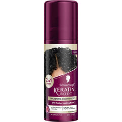 Schwarzkopf Keratin Root Spray: application précise pour une couverture ciblée des racines.