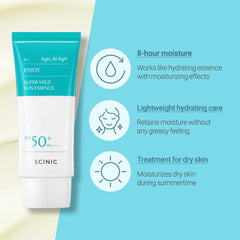 Fini non collant de SCINIC Enjoy Sun Essence après application.