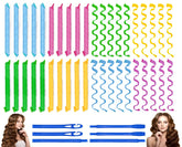 SCNWQ ensemble de boucles sans chaleur 16 pouces pour des coiffures ondulées durables