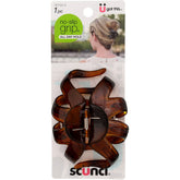 Clip pieuvre Scunci 8 cm, ouvert, idéal pour cheveux robustes et faciles à saisir.