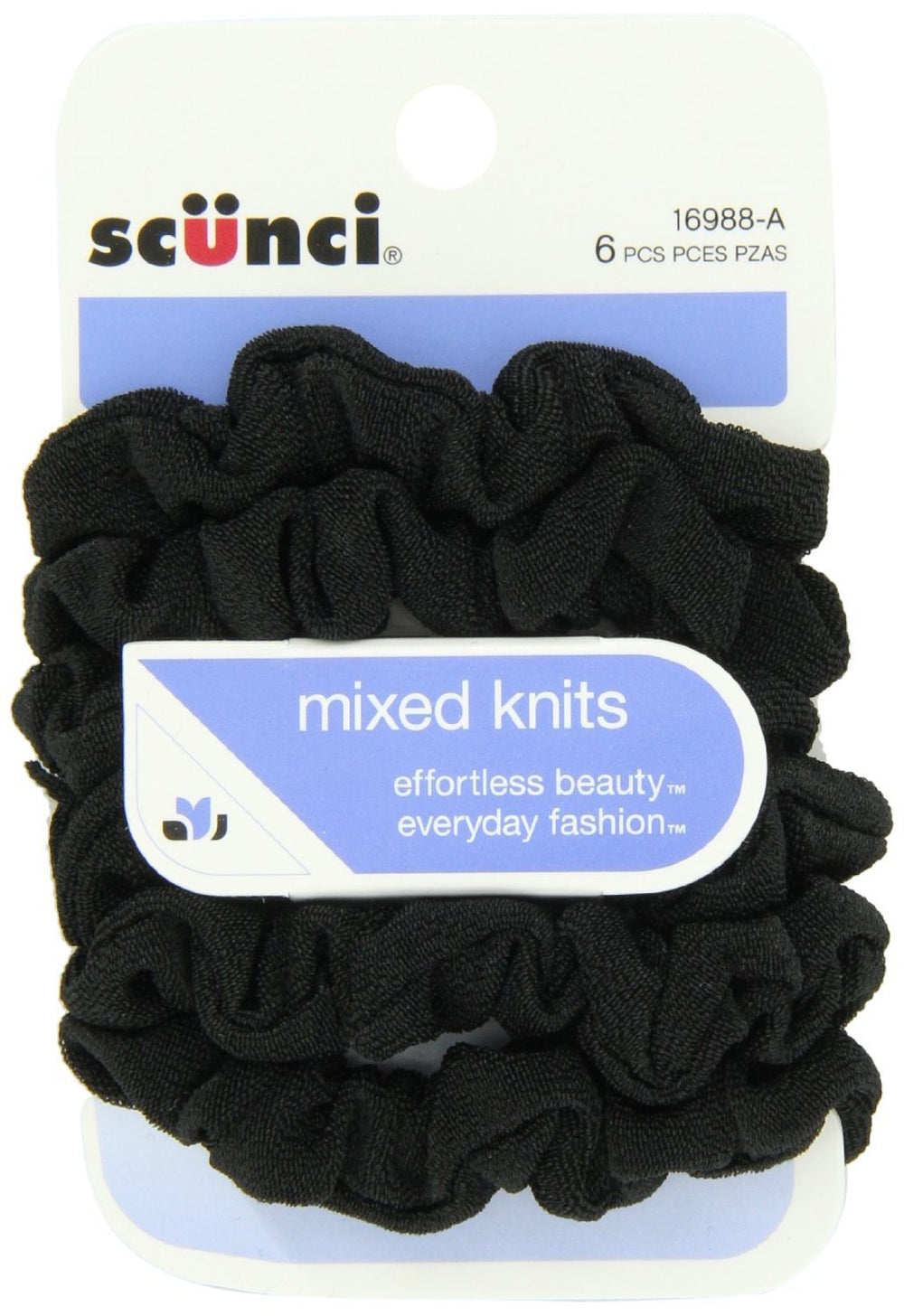 Scunci Effortless Beauty mini-torsades noires pour cheveux hors du visage, pratique lors d’un entraînement