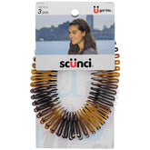 Scunci peigne stretch beauté sans effort, ensemble 3 coloris, maintien discret pour cheveux.