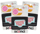 Élastiques Scunci gel noirs avec grip sans glisse pour une tenue stable toute la journée