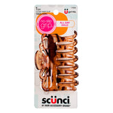Scunci No Slip Crown Clip pour cheveux épais, pack de six, maintien fiable.