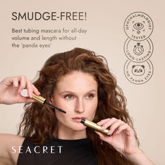 SEACRET Minéraux Mascara Tubant, brosse conique, offre une application précise et homogène.