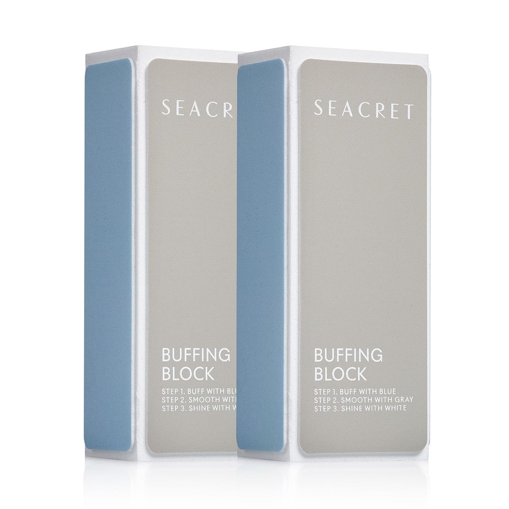 Tampon polissage SEACRET Minerals Professionnel, 3 voies, pour ongles nets et éclatants.