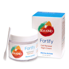 Sea Kind Crème Nuit Anti-âge : hydratation nocturne et renouvellement cellulaire.
