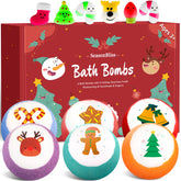 SeasonBliss bombes de bain Noël emballage festif, cadeau idéal pour enfants.