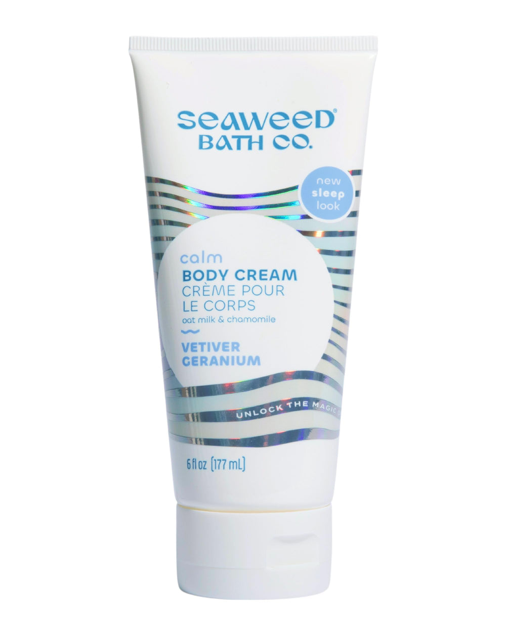 Seaweed Bath Co Calm Body Cream Vetiver Geranium jar for nighttime hydration