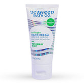 Crème mains Seaweed Bath Co. collagène et romarin, hydratation nourrissante.