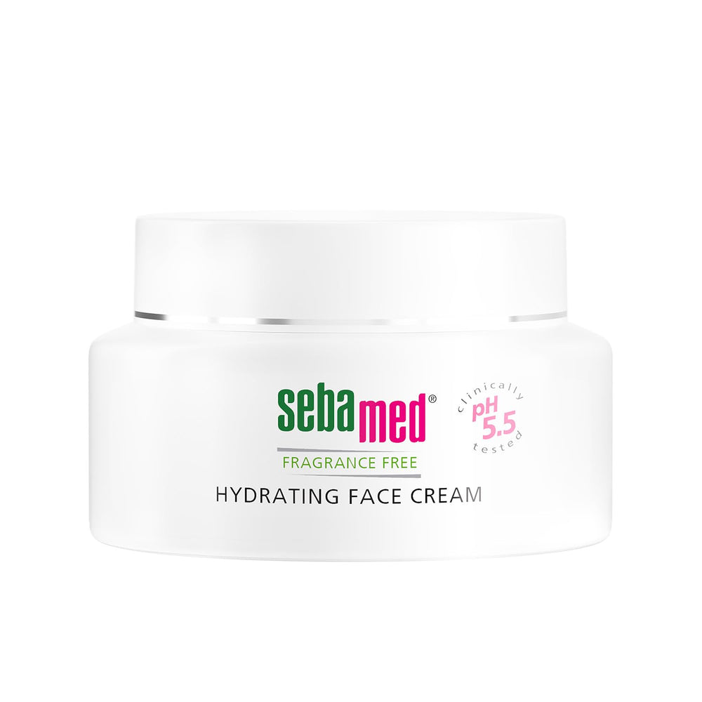 SEBAMED crème visage hydratante sans parfum, apaise tiraillements et apporte douceur durable