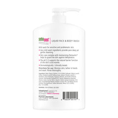 SEBAMED étiquette – indique pH 5,5 et hypoallergénique pour peau sensible.