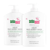 SEBAMED gel douche visage et corps avec pompe, lot de 2, pratique et hydratant