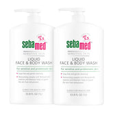 Lavage visage et corps SEBAMED avec pompe, douceur pour peau sensible.