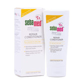 Sebamed Repair Conditioner dans sa bouteille 200 ml, hydratation douce pour tous types de cheveux.
