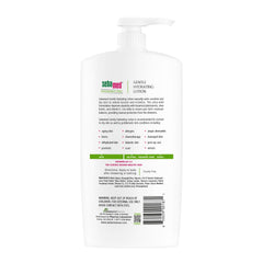 Texture crème hydratante SEBAMED, modèle de texture légère prête à l’emploi.