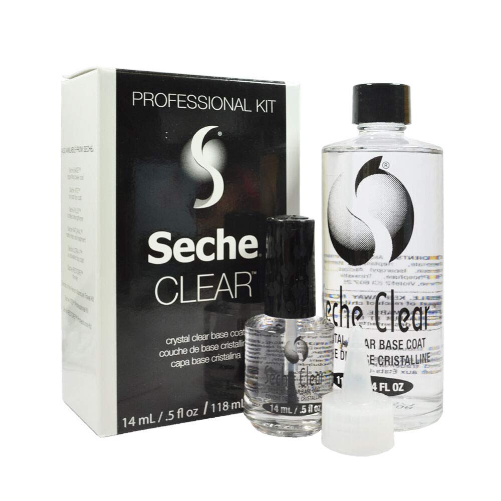Kit Seche Clear Professionnel — base-coat transparente pour une tenue longue durée