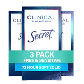 Secret Clinical Strength Soft Solid montrant la bouteille et sa finition protectrice