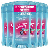 Secret Fresh déodorant femme, bouteille gel clair, fraîcheur instantanée et protection durable.