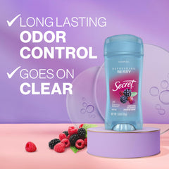 Secret Fresh déodorant femme, capuchon transparent, application pratique et agréable.